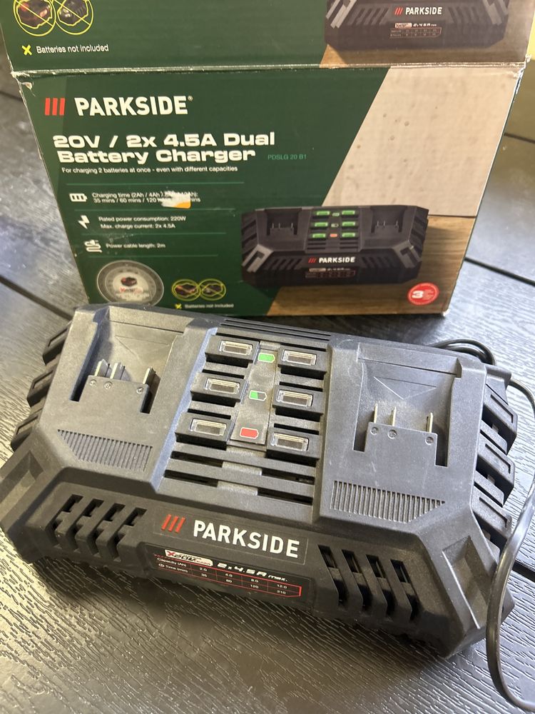 Двойно зарядно parkside