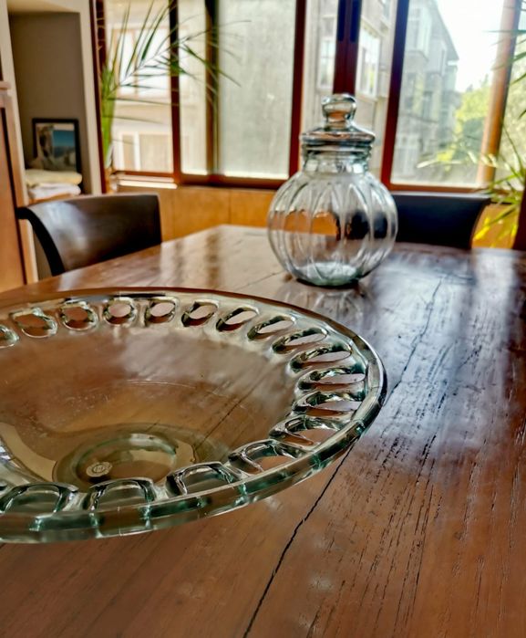 Антикварна колекция от ретро винтидж голям аптекарски съд/буркан /купа