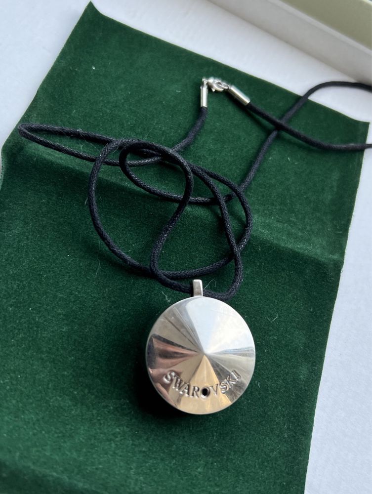 Colier pandantiv cu cristale Swarovski original,suport machiaj arginti