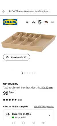 Tava tacâmuri, ikea ,bambus ,nou