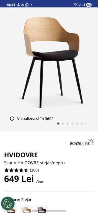 Vând mobilier cafenea