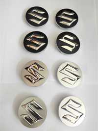 Капачки за джанти за Сузуки 54 мм.. Цвят: сиво и черно. Комплект 4 бр.