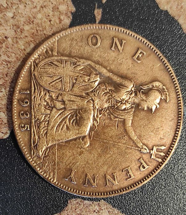 Монети Великобритания 1 пени - 5 бр.› Крал Джордж V  [1927-1936]