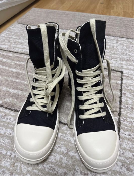 Rick Owens ramones drkshdw canvas high