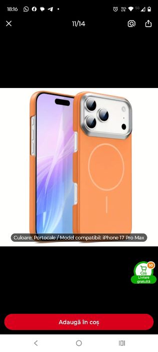 Iphone17 pro husa diverse culori