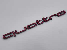 Emblema Audi Quattro Grila negru rosu