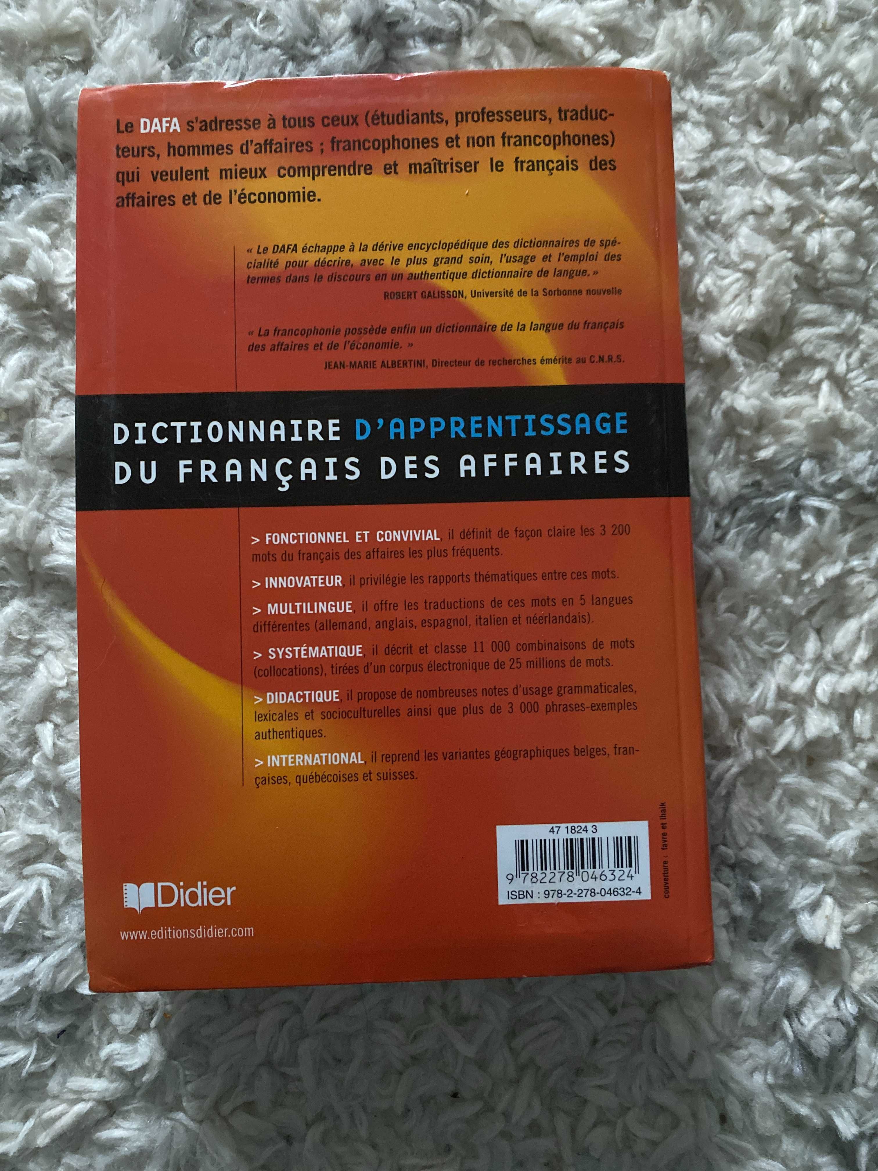 Френски Речник Dictionnaire d'apprentissage du français des affaires