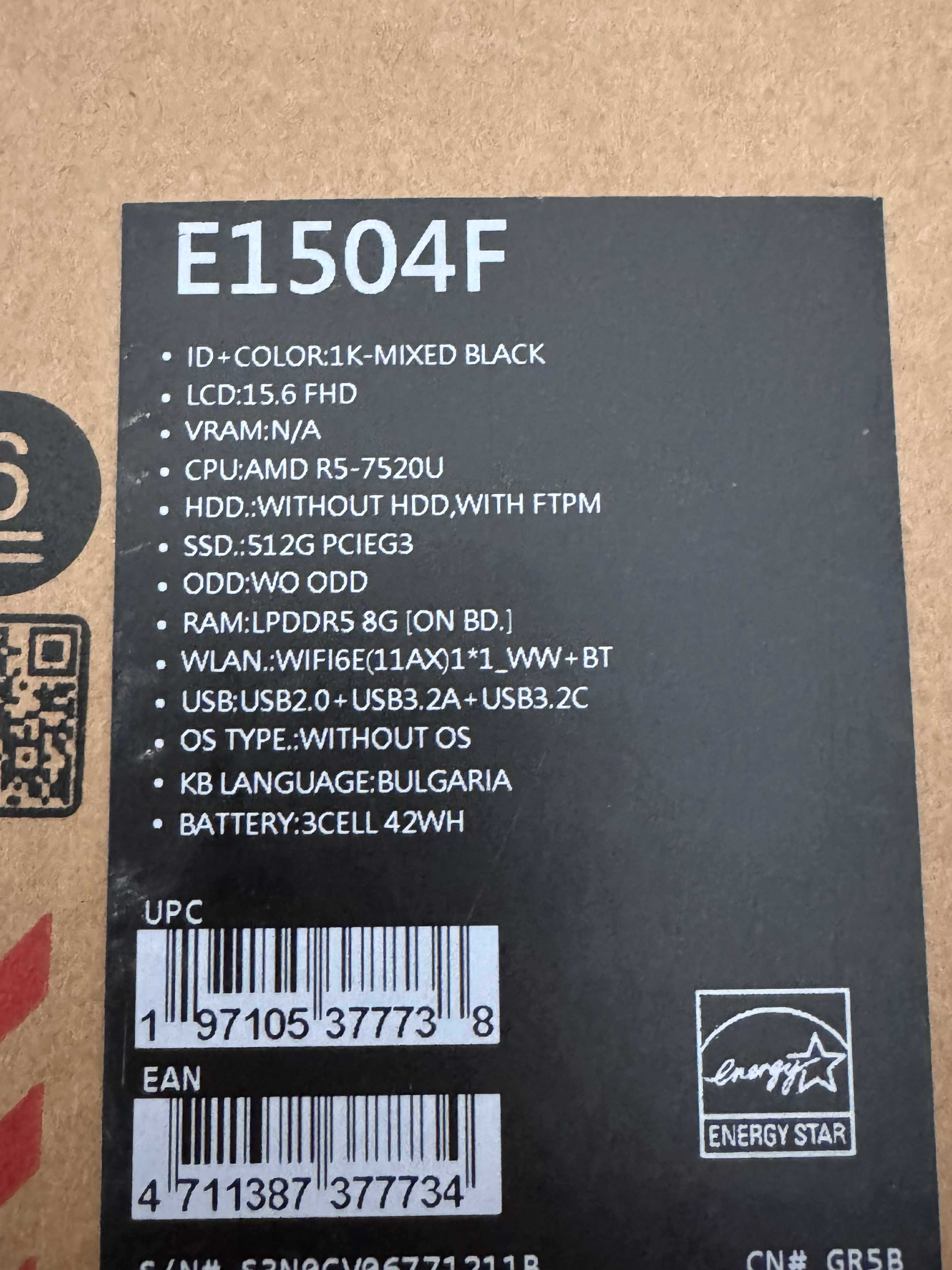 ASUS Vivobook Go 15 OLED Laptop (E1504F)