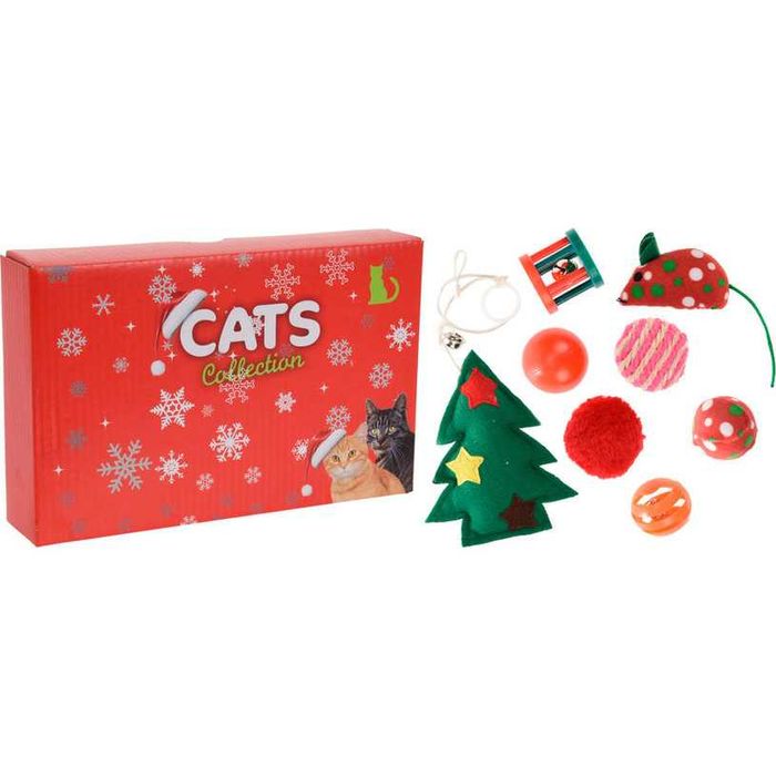Сет Коледни играчки за котка