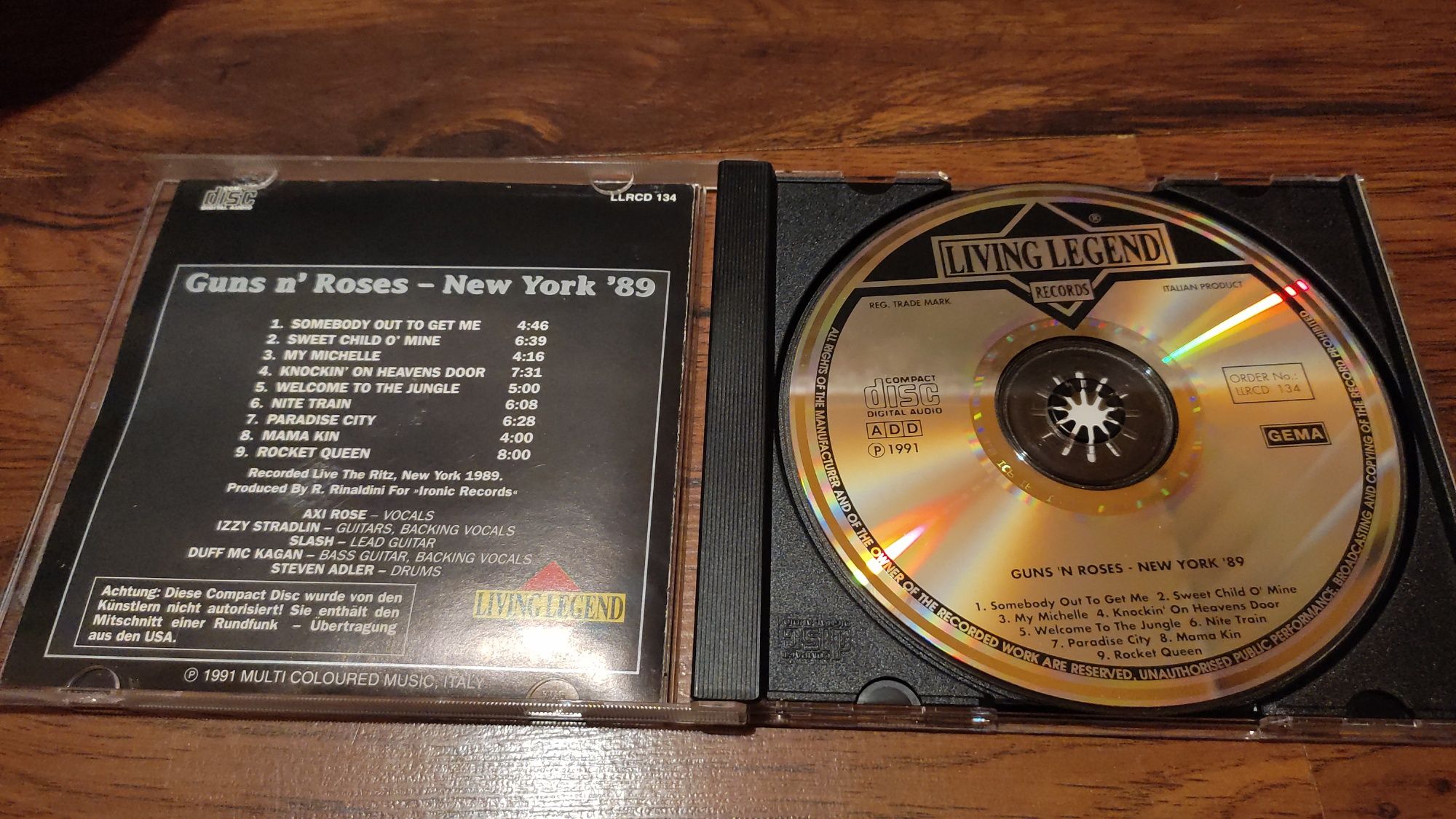 Cd Guns N Roses - New York 89