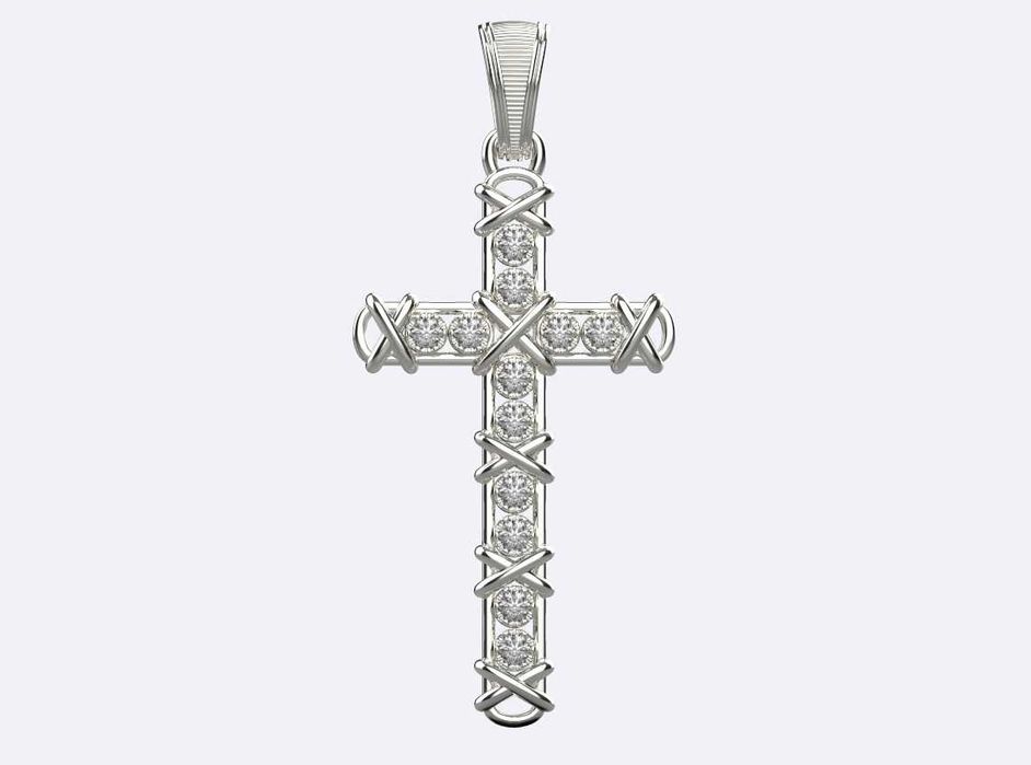 Кръст с Диаманти – Вдъхновен от Дизайн на Tiffany