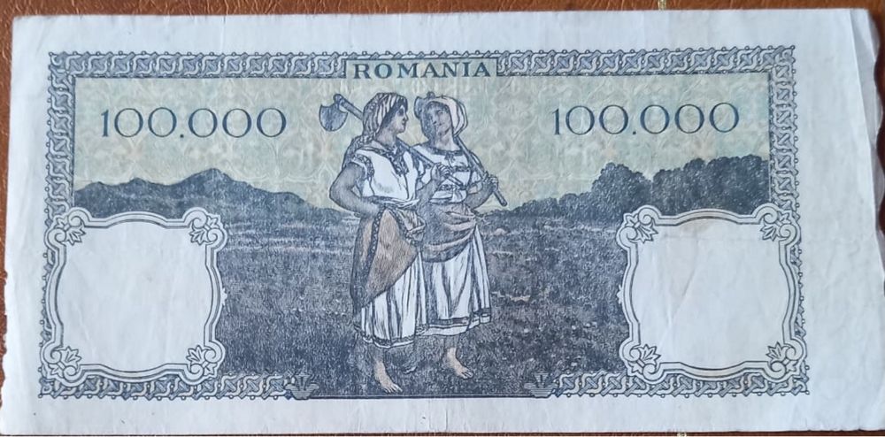 Vand 13 bancnote 100000 lei, an 1946, iesite din circulatie
