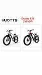 НОВО !!! Електричсеки Велосипед Duotts F26 2x750W 48V/20Ah Samsung