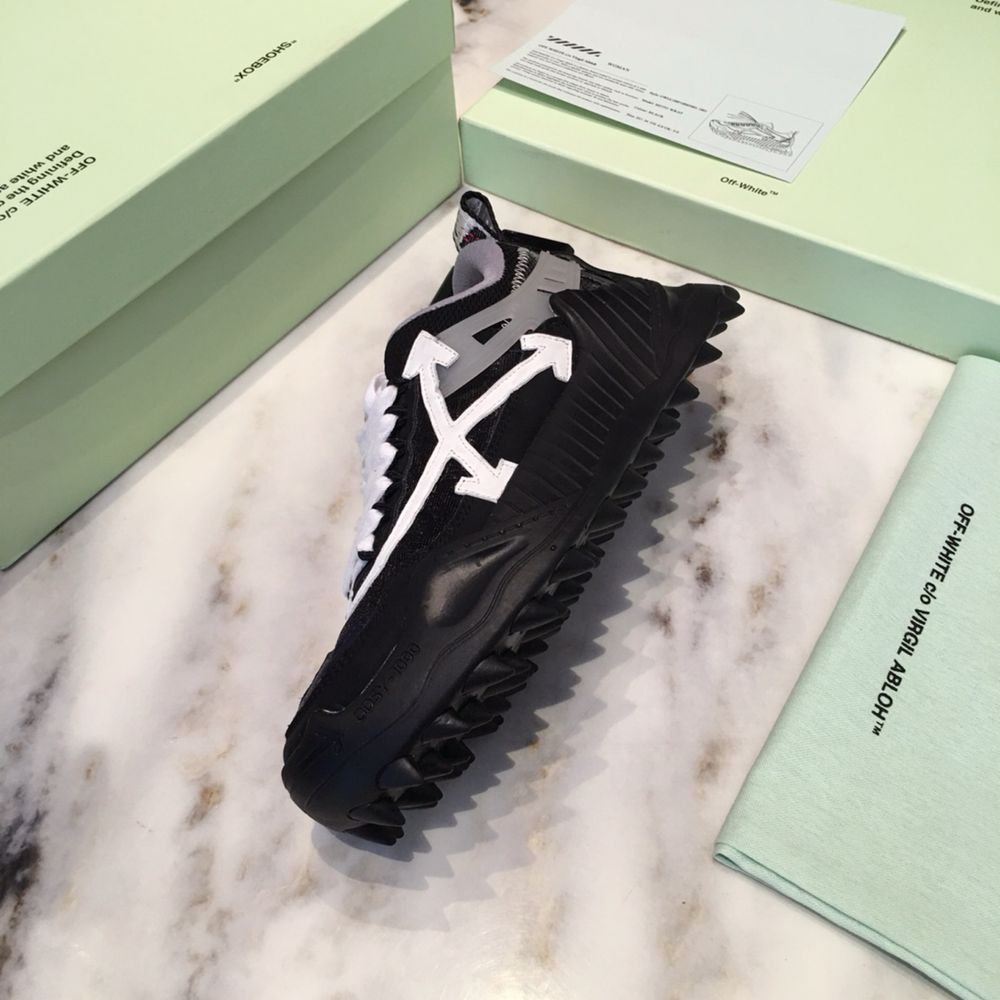 Sneakers OFF White Odsy 1000 , Black Leather Trainers,Poze reale 39-45
