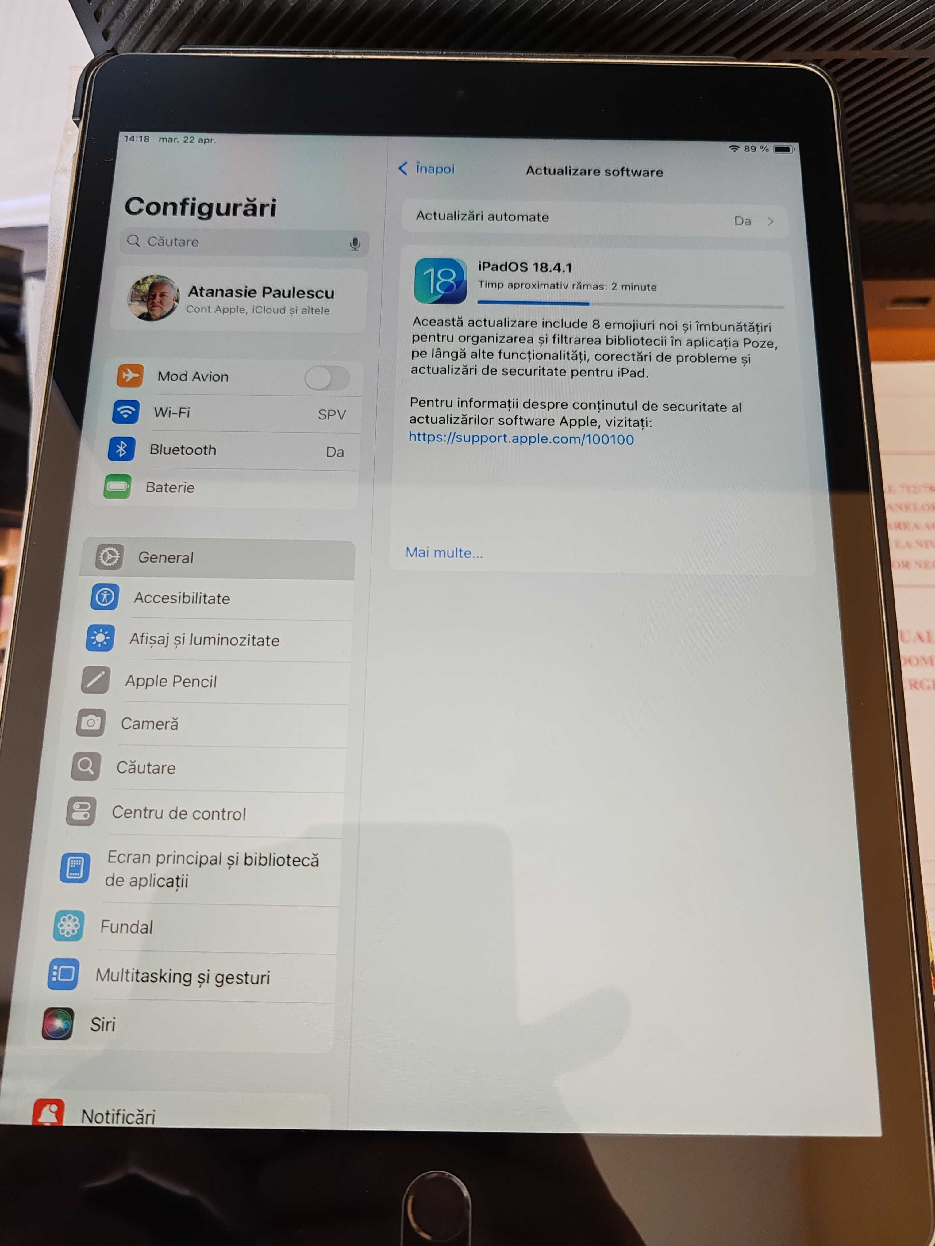 Tableta ipad generatia 9 / 10.2 inch / an 2021 / Memorie interna 64 Gb