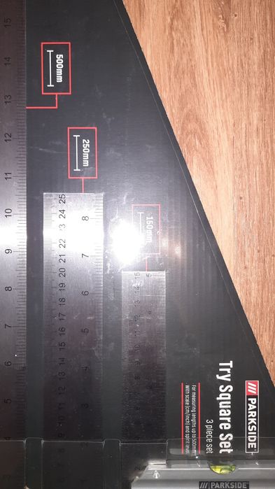 Set Echere pentru masurare, 150,250,500mm,unghi 90 Grade,Nou