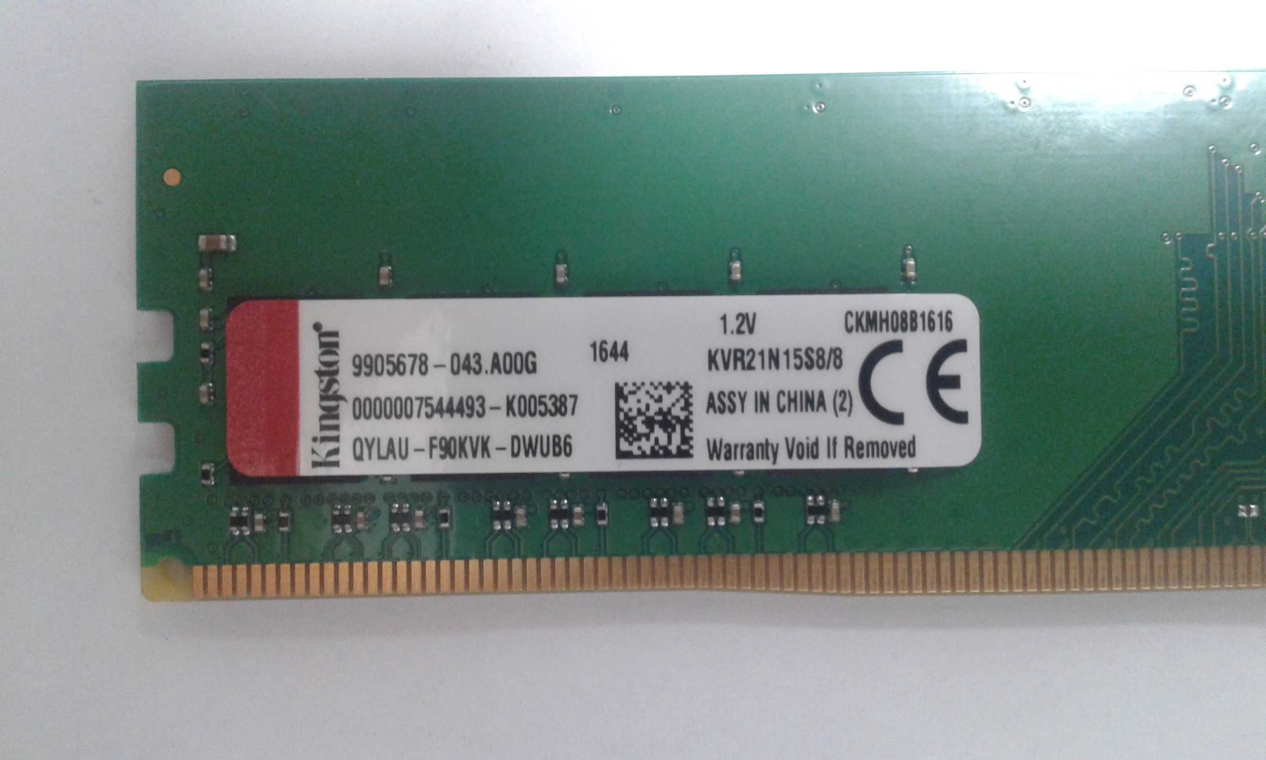 Продам ОЗУ Kingston KVR21N15S88 8GB 1Rx8  DDR4  2133.