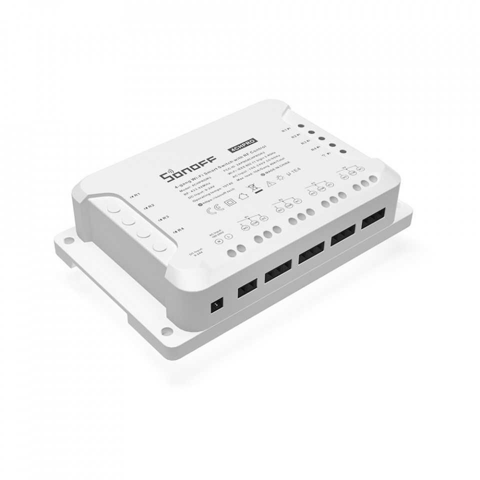 Sonoff Releu smart 4 canale cu receptor RF 433MHz WiFi Sonoff 4CHProR3