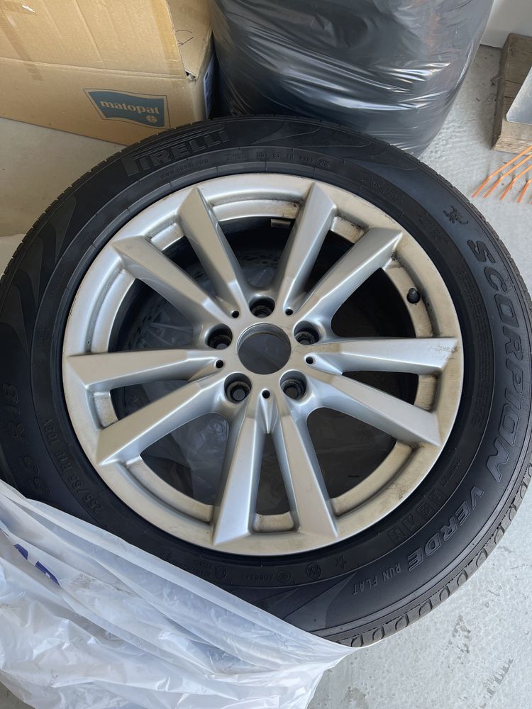 Jante 18 originale Bmw + Anvelope 255/50/18 Pirelli Run flat