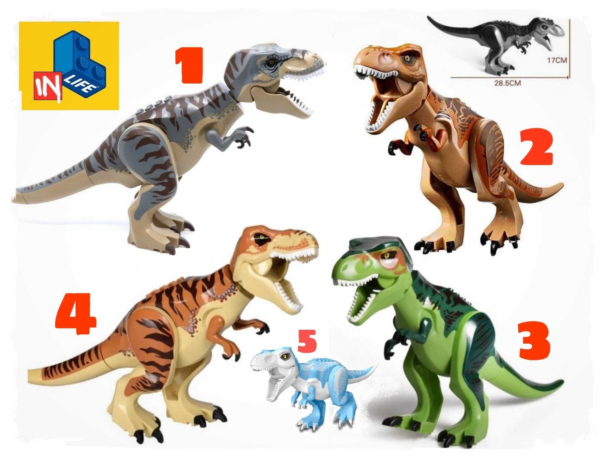 Dinozaur lego Jurassic Indominus T Rex Indoraptor Carnotaurus Baryonyx