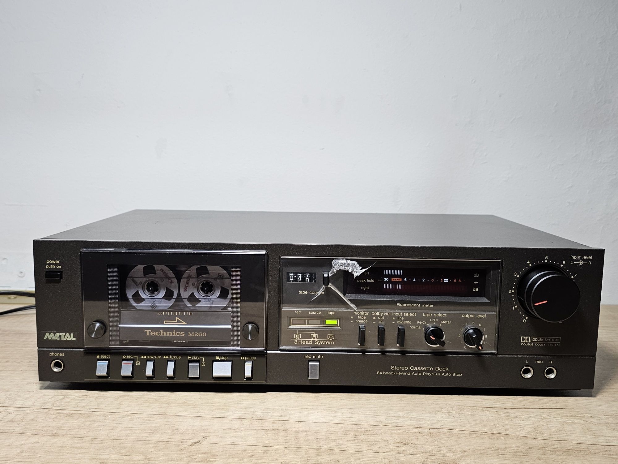 deck TECHNICS RS-M260, 3 head, casetofon recorder 3 capete, vintage