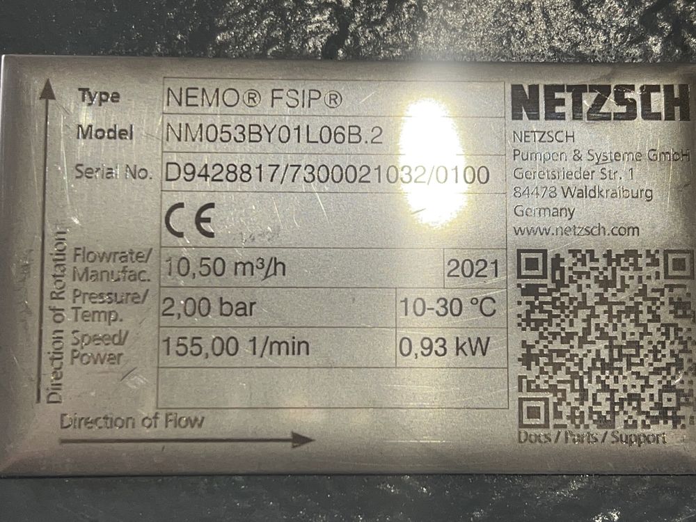 Шнекова помпа Netzsch