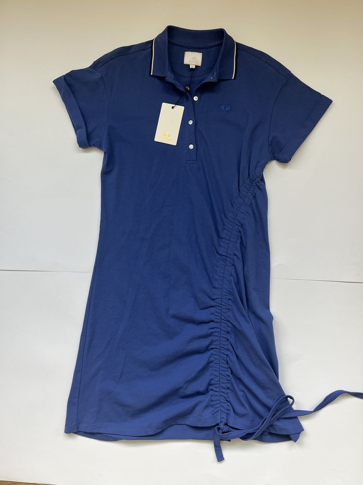 La Martina : Short Sleeved Dress - Нова памучна рокля S / Оригинал