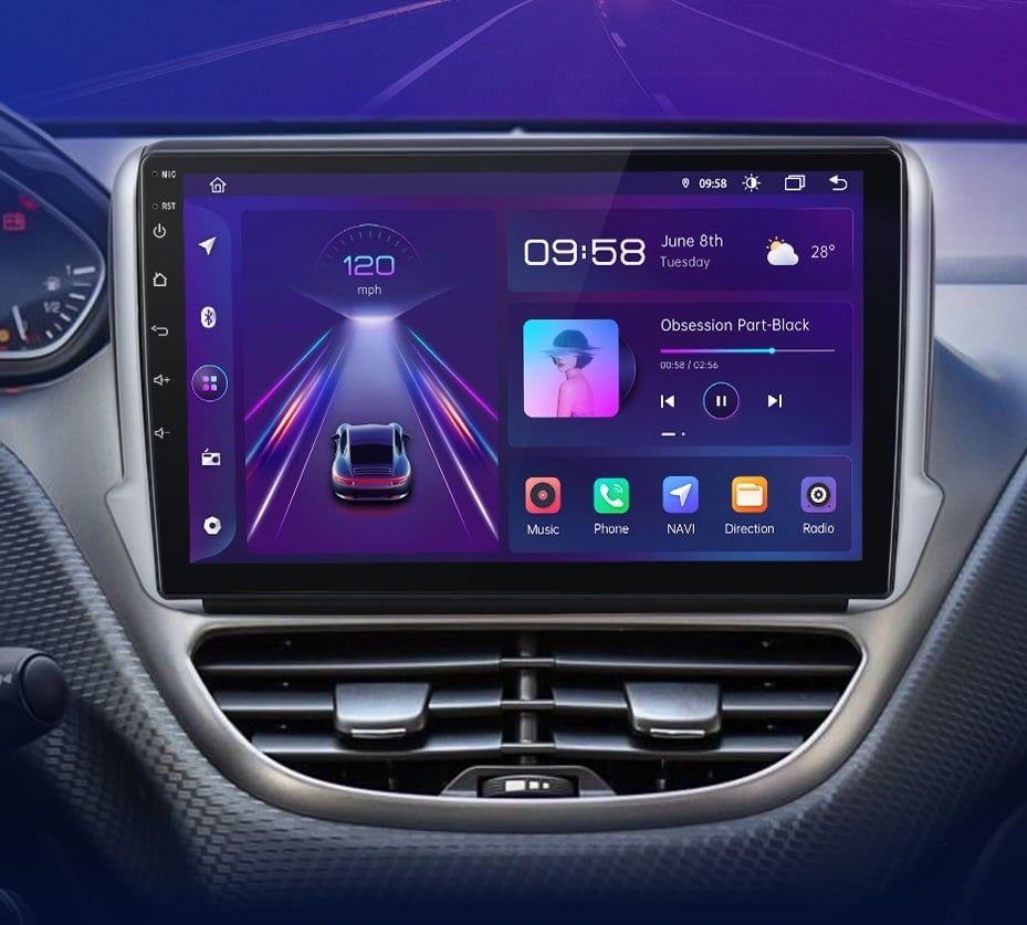 Navigatie Android 12 Dedicata Peugeot 208/2008 , Carplay Wireless