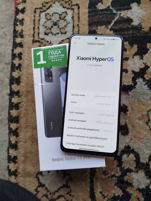 Redmi Note 11 pro xotrasi 8/128