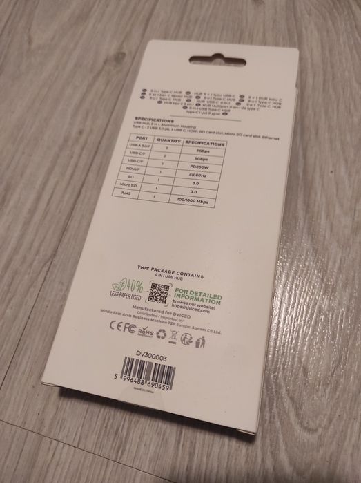 Adaptor Dviced Type-C 9-in-1 USB HUB