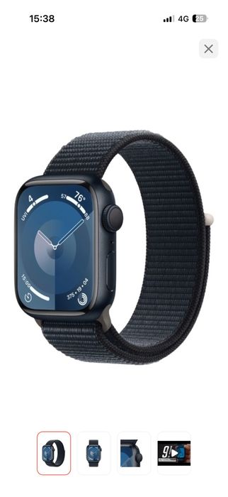 Продам apple watch series 9 gps m/l 45 черно-синий за 150 тысяч