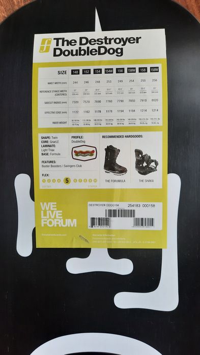 "FORUM" ДВОЙНОЙ ПРОГИБ  НОВЫЙ сноуборд с креплениями