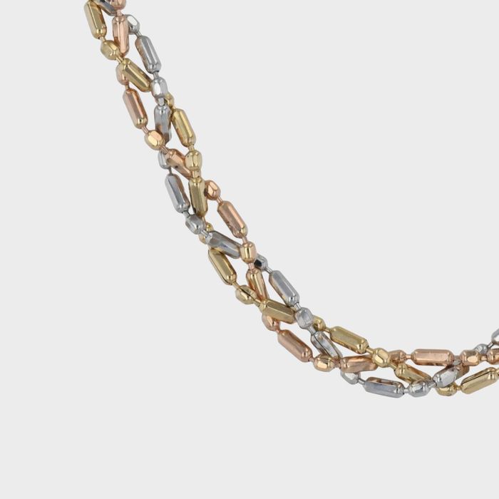 Lant 5,71 grame aur alb, galben si roz 18k-cod 9750