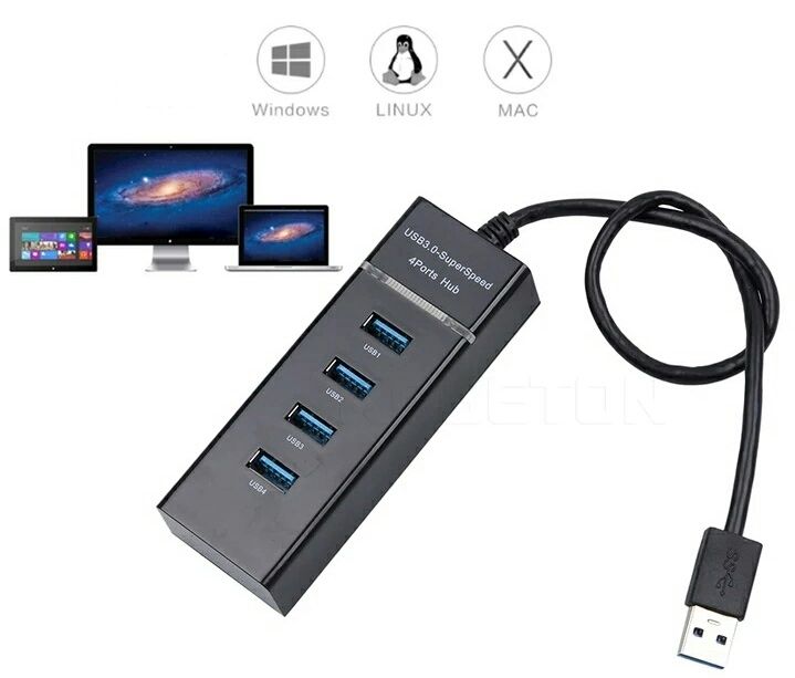 USB 3.0 концентратор, ЮСБ хаб, HUB, разветвитель, сплиттер