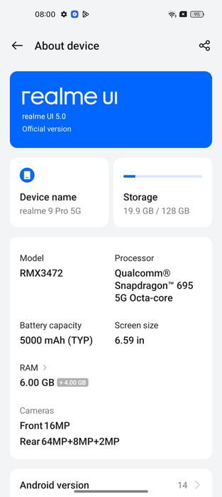 Realme 9 Pro 5G Octa-core