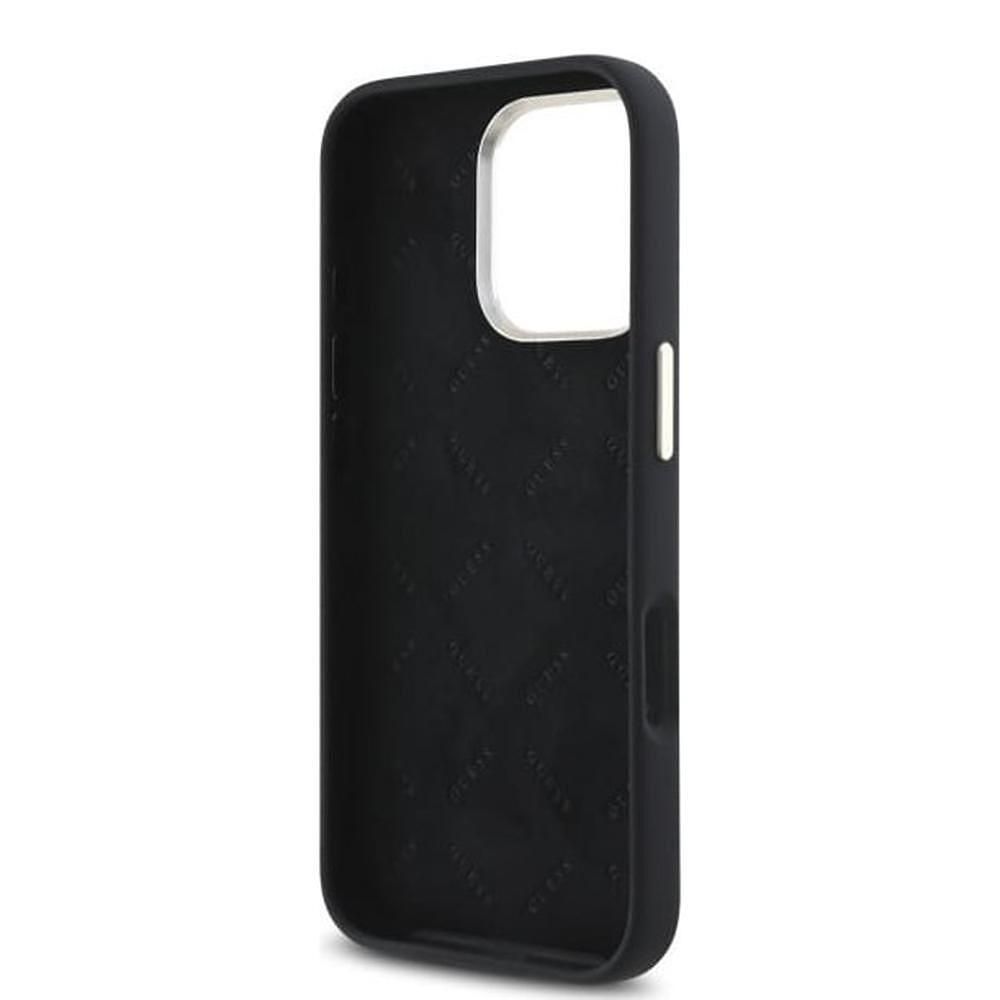 Guess - silicone logo strass 4g (guhcp16xm4dgpk) - калъф за iphone 16