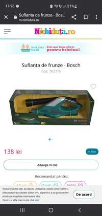 Suflanta de frunze boch noùă de jucarie