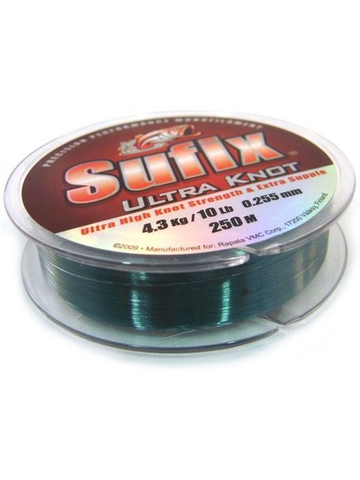 Monofilament Ultraknot Smoke Green 0,185 mm. / 250M - Sufix/set x2buc.