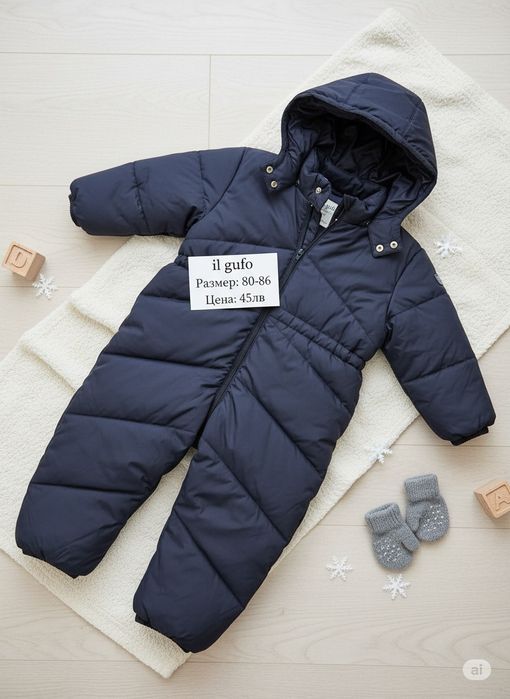 Пухен гащеризон от гъши пух за момче