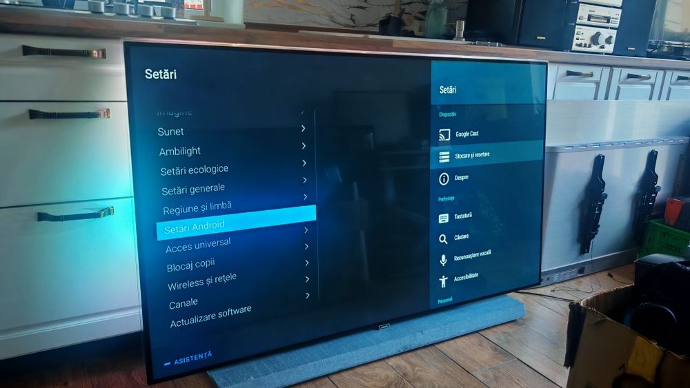 Televizor OLED PHILIPS 65 inch 4K Android și soundbar. Citit anuntul