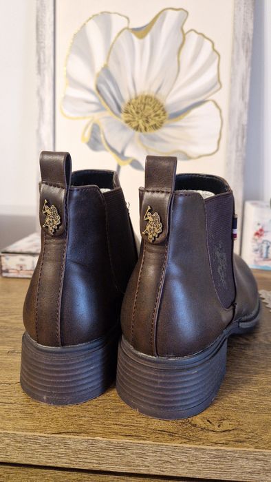 кКафяви боти тип челси U.S. Polo Assn 37 номер Нови!