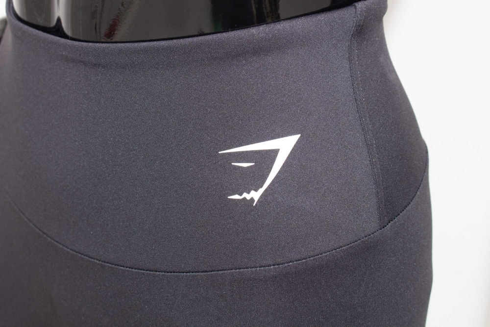 Gymshark дамски черен клин висока талия за фитнес и спорт S