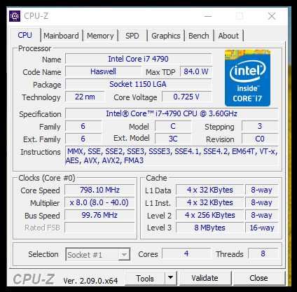 Процесор Intel® Core™ i7-4790 lga 1150