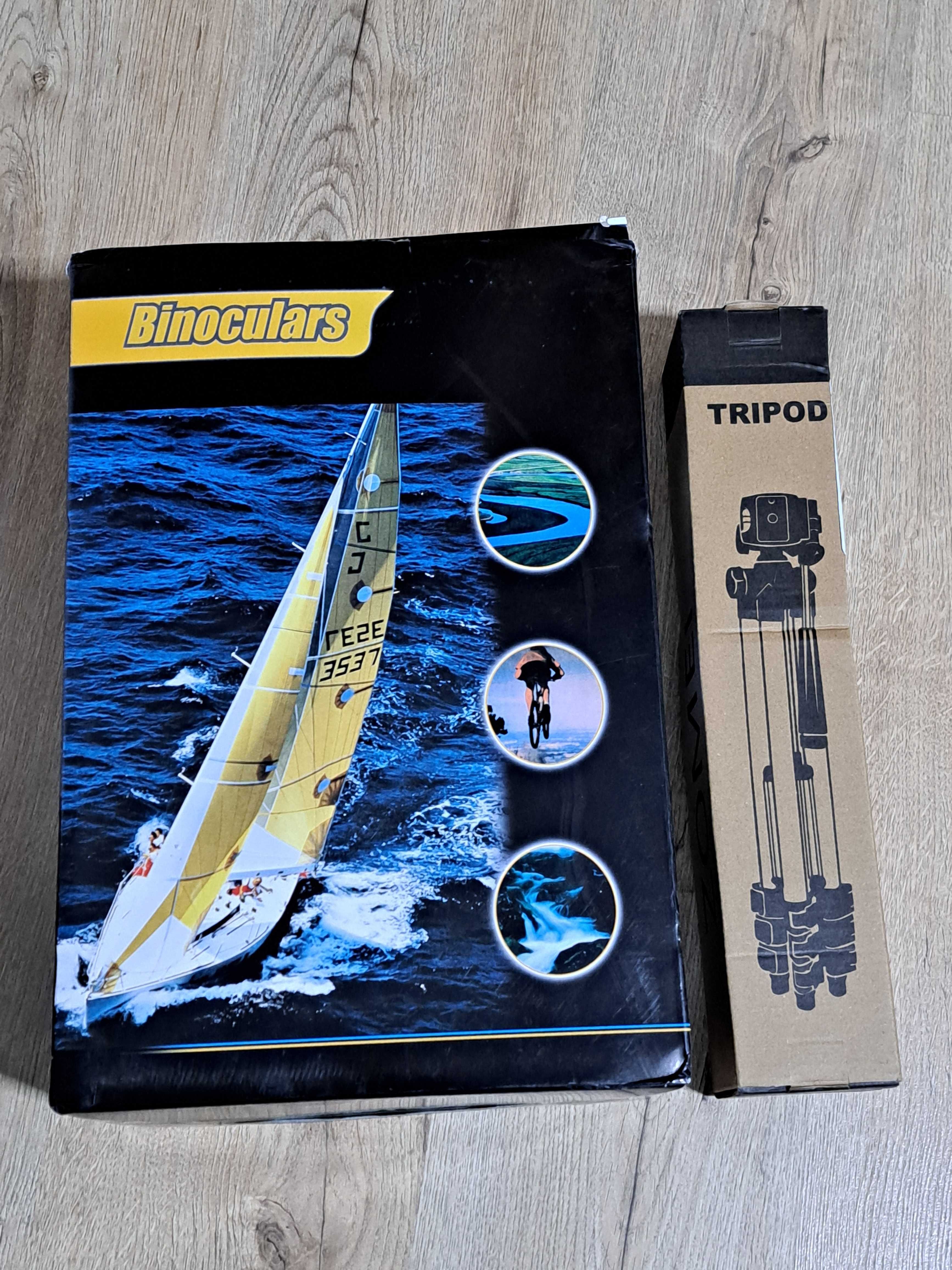 Telescop terestru,dual tip binoclu, cu trepied SAKURA 25-55X80 , nou