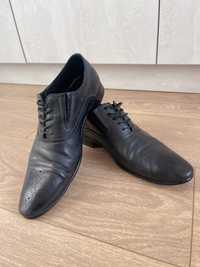 Pantofi eleganti si comozi, marimea 44, piele neagra, Marelbo