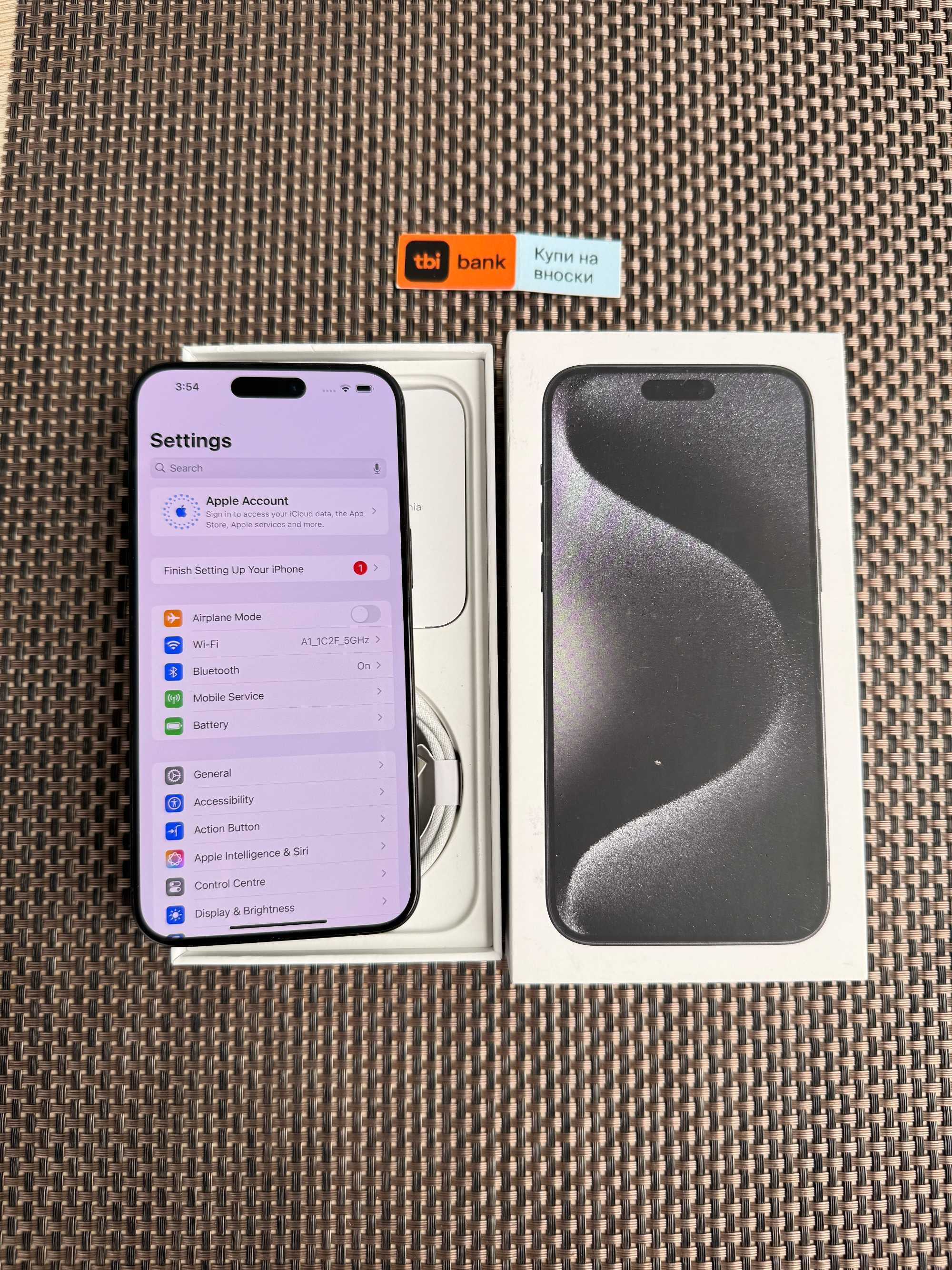 КАТО НОВ! 512Gb! iPhone 15 Pro Max Лизинг от 65лв/м Black Titanium ГАР