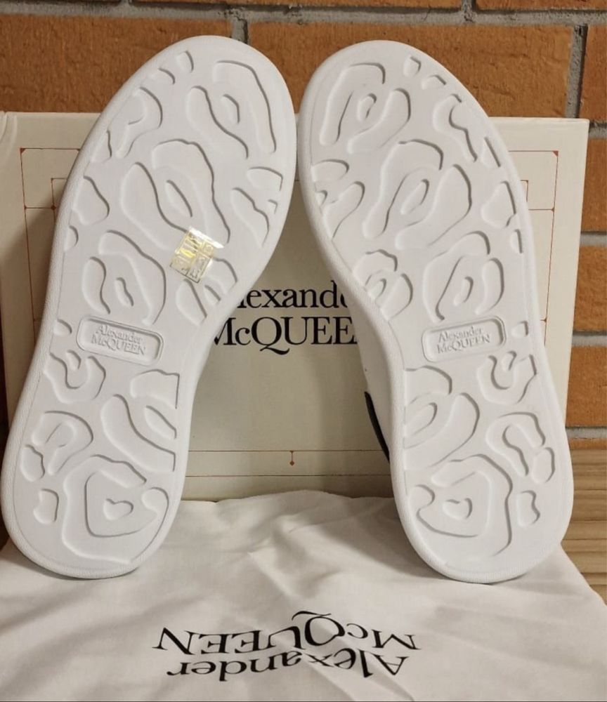 Adidasi Alexander Mcqueen piele naturala FULL WHITE alb