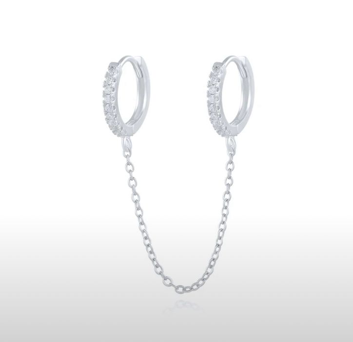 Серьги-кольца серебро