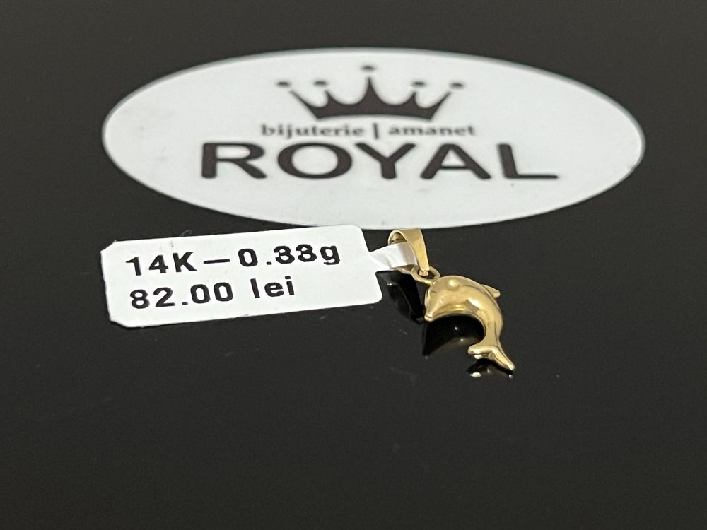 Bijuteria Royal CB : Pandant delfin aur 14k 0,33 grame