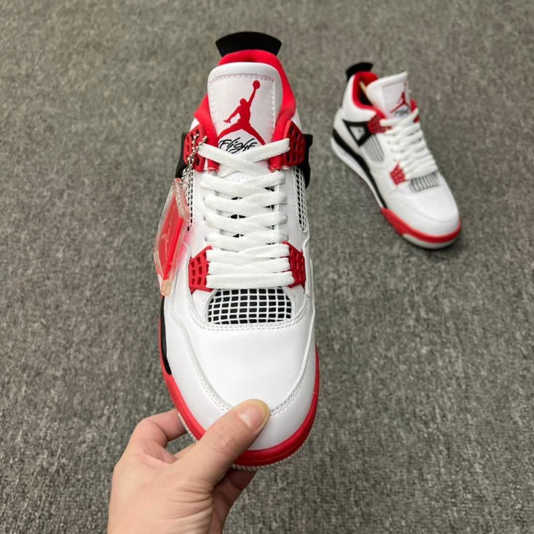 Jordan 4 Red Fire | Adidasi noi cu cutie